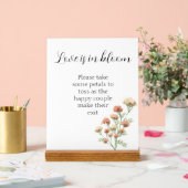 Liefde staat in bloei op trouwbord acryl bord (Huwelijk)