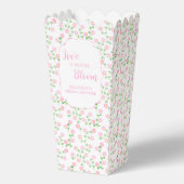 Liefde Staat In Bloei Roze Bloemige Bruidsdouche Bedankdoosjes (Voorkant)