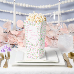 Liefde Staat in Bloei Roze Bloemige Bruiloft Feest Bedankdoosjes