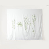 Liefde Staat in Bloei Salie Hydrangea Bruidscadeau Wandkleed (Voorkant (horizontaal))