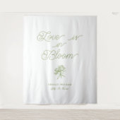 Liefde Staat in Bloei Salie Hydrangea Bruidscadeau Wandkleed (Voorkant)