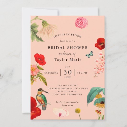 Liefde staat in bloei | Spring Wildflower Vrijgeze Kaart (Voorkant)