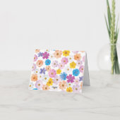 Liefde staat in bloei wilde bloementuin bruiloft bedankkaart (Achterkant)