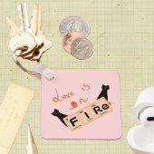 Liefde staat in brand | Grappige Sleutelhanger