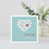 Liefde staat in de uitnodiging van de Air Valentij (Staand voorkant)