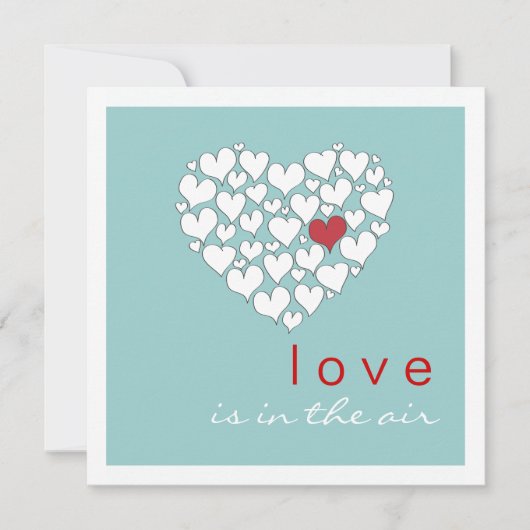 Liefde staat in de uitnodiging van de Air Valentij (Voorkant)