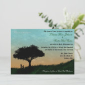 Liefde staat op de uitnodiging van het Horizon Wed (Staand voorkant)