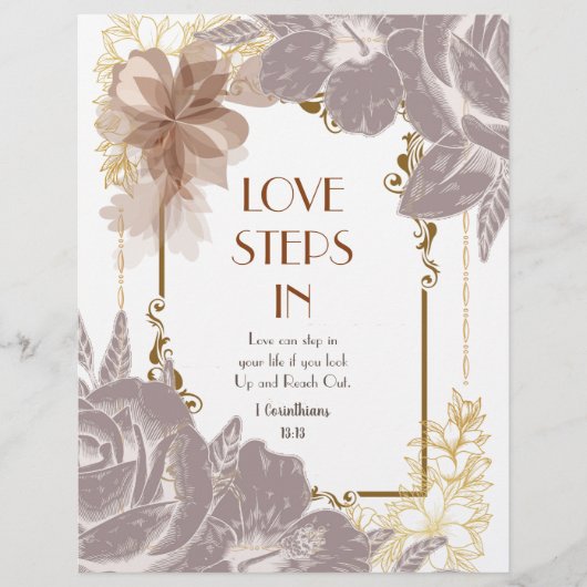 Liefde stapt in gepersonaliseerd papier (Voorkant)