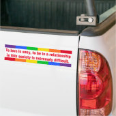 Liefde statement bumpersticker (Op Truck)