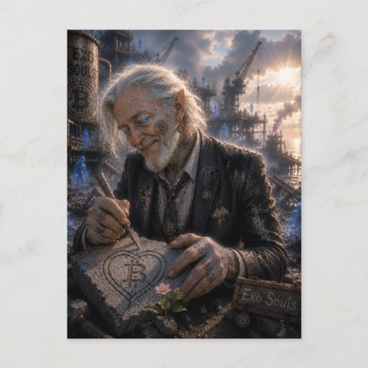 Liefde / Steenhouwer / Olieplatform Briefkaart (Voorkant)