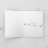 Liefde, stel je tekst voor op geurblauwe denim kaart (Binnen)