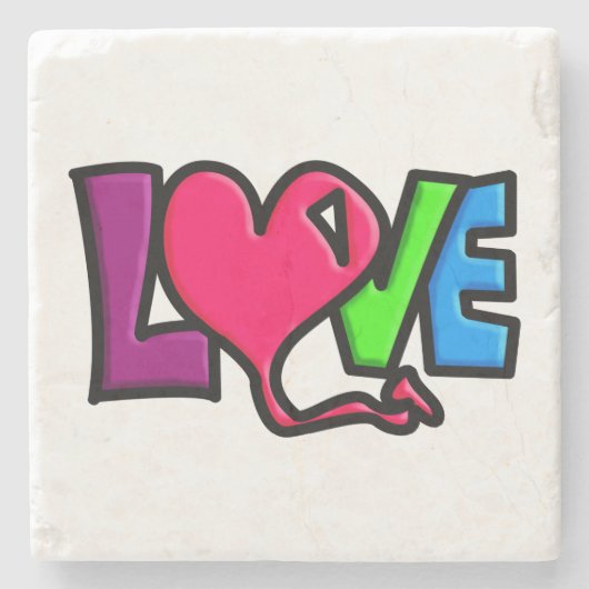 Liefde Stenen Onderzetter (Voorkant)