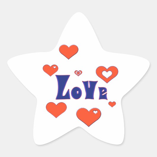 Liefde Ster Sticker (Voorkant)