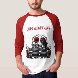 Liefde Sterft Nooit – Gotisch Skelet Koppel Voor A T-shirt