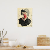 Liefde sterft nooit rouwend om Angel Poster (Keuken)