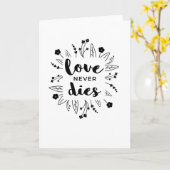 Liefde sterft nooit sympathiekaart kaart (Gele Bloem)