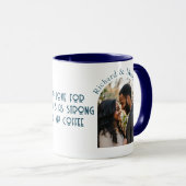 Liefde sterk als koffie Ik custom Photo Blue Mok (Voorkant rechts)