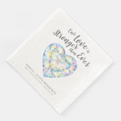 Liefde sterke diamantwaterverf na bruiloft servet (Hoek)