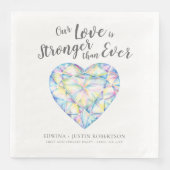 Liefde sterke diamantwaterverf na bruiloft servet (Voorkant)