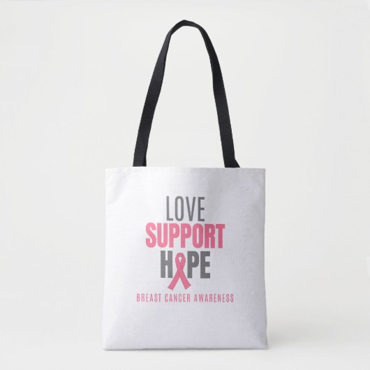 liefde steun hoop borstkanker Canvas tas (Voorkant)