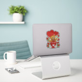 Liefde Sticker (Laptop op bureau)