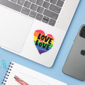 Liefde Sticker (Laptop met iPhone)