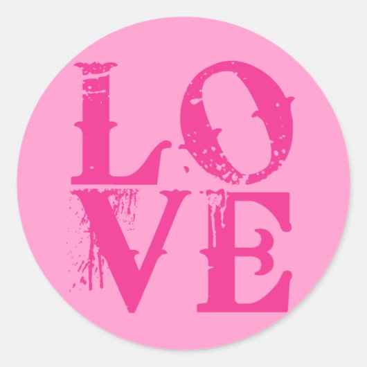 LIEFDE Sticker in Pinks (Voorkant)