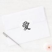 Liefde sticker, rond! Kies je kleur Hart Sticker (Envelop)