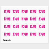 Liefde sticker roze (Vel)