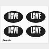 Liefde Sticker - Zwart (Vel)