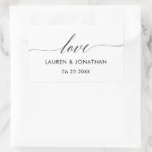 Liefde Stickers, bruiloft gunst Stickers, bruiloft Rechthoekige Sticker (Tas)