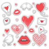 Liefde Stickers - Romantisch Hart Collectie (Voorkant)