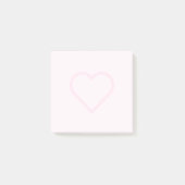 Liefde Sticky Notes met hart - Aangepaste kleuren (Voorkant)