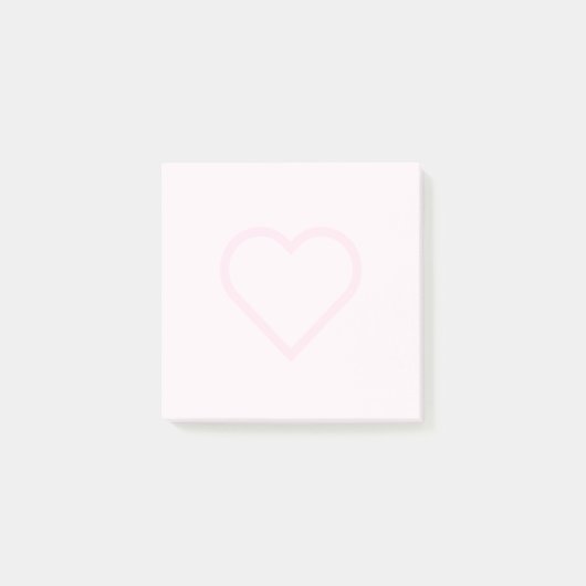 Liefde Sticky Notes met hart - Aangepaste kleuren (Voorkant)