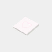 Liefde Sticky Notes met hart - Aangepaste kleuren (Schuin)
