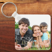 Liefde Stijlvolle familie Foto gepersonaliseerd El Sleutelhanger (Voorkant)