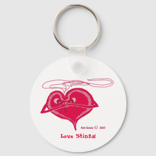 Liefde Stinks! Button Sleutelhanger (Voorkant)