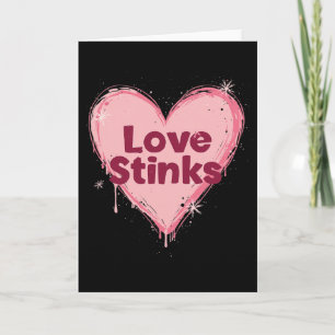 Liefde Stinkt Anti-valentijnshart Kaart