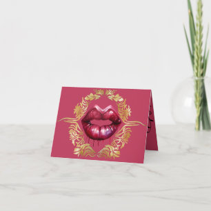 "Liefde Stinkt" Grote Roze Lippen Valentijnsdag Kaart
