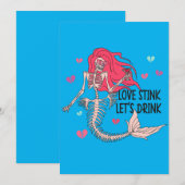 Liefde stinkt Laten we grappig drinken Feestdagenkaart (Voorkant / Achterkant)
