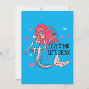 Liefde stinkt Laten we grappig drinken Feestdagenkaart