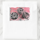 Liefde stinkt rechthoekige sticker (Tas)