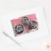 Liefde stinkt rechthoekige sticker (Envelop)