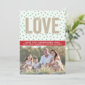 Liefde Stippen Feestdagenkaart (Staand voorkant)