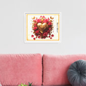 "Liefde straalt fel" Canvas Afdruk (Insitu (Woonkamer))