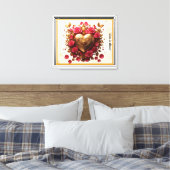 "Liefde straalt fel" Canvas Afdruk (Insitu (Slaapkamer))