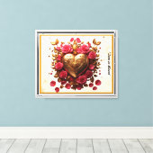 "Liefde straalt fel" Canvas Afdruk (Insitu (Houten vloer))