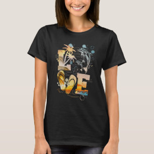 liefde strand vibes zomervakantie t-shirt