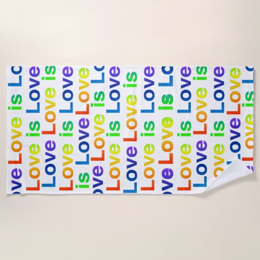 Liefde strandhanddoek strandlaken (Voorkant)