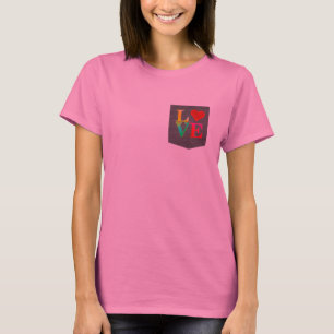 Liefde Stropdas-dye Camouflage Fake Pocket Love 70 T-shirt